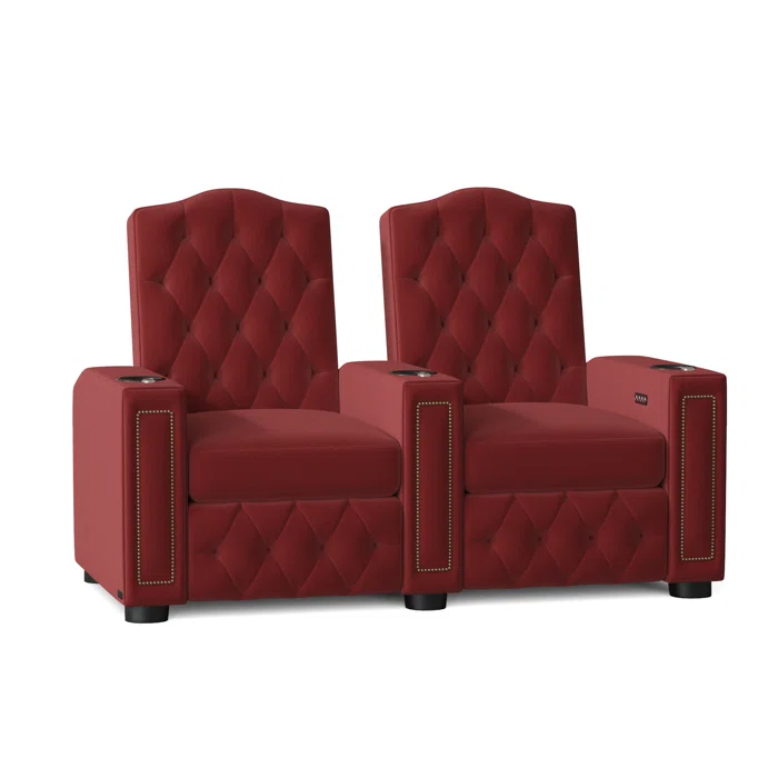 Regal HR Series Upholstered Power Reclining Home Theater Seating with Cup Holder