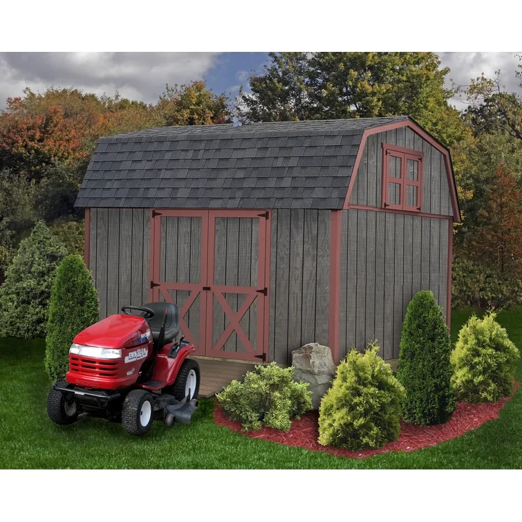 Meadowbrook 10 ft. W x 12 ft. D Solid Wood Storage Shed