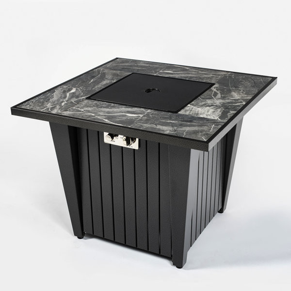 24.8'' H x 32'' W Propane Outdoor Fire Pit Table with Lid