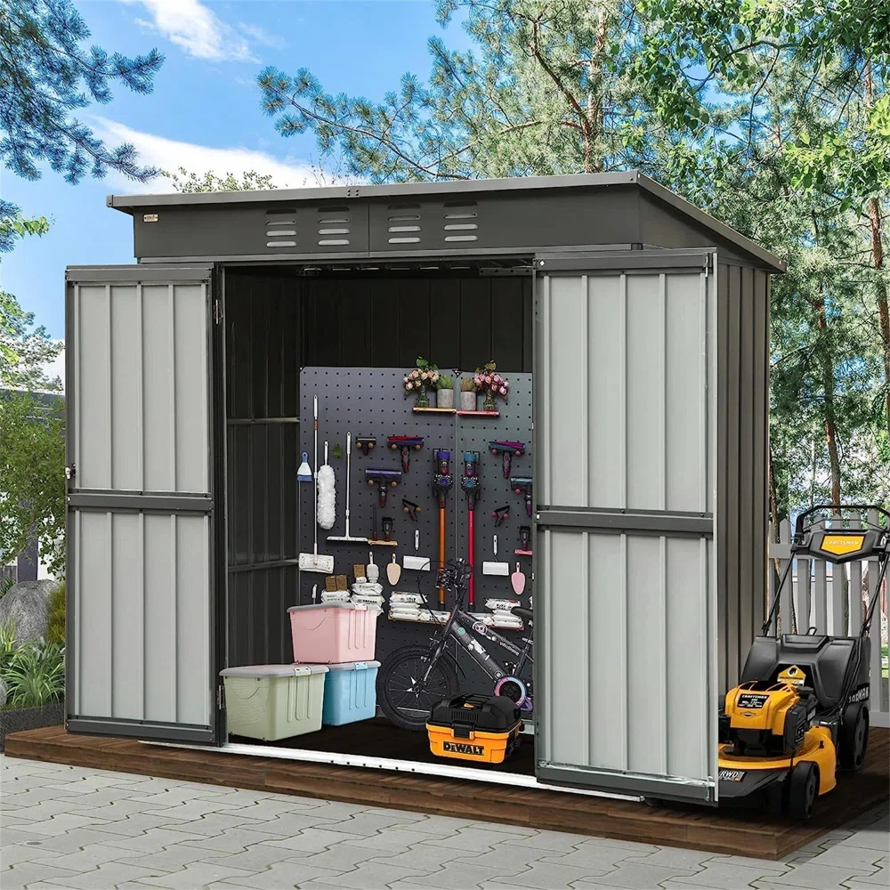 4 ft. W x 6 ft. D Metal Horizontal Storage Shed