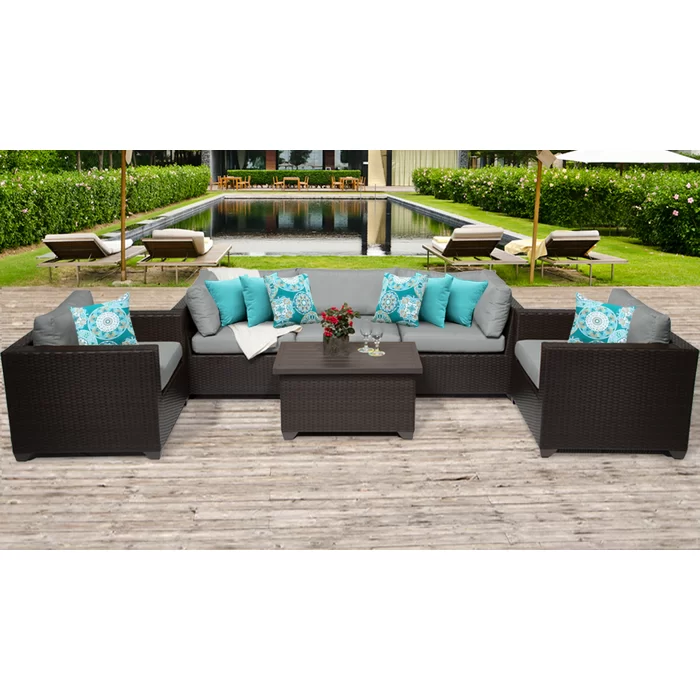 Anishia 5 - Person Outdoor Seating Group with Cushions