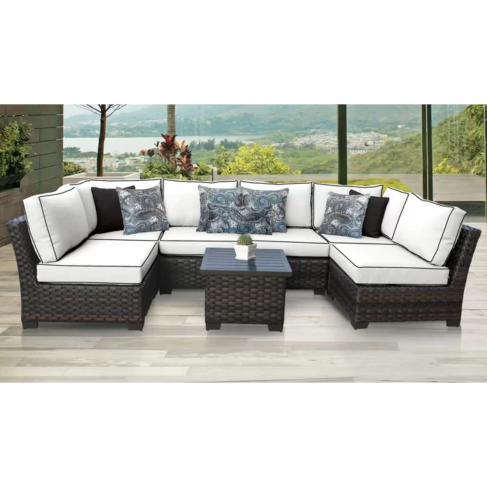 Aelwen 4 - Person Outdoor Seating Group with Cushions