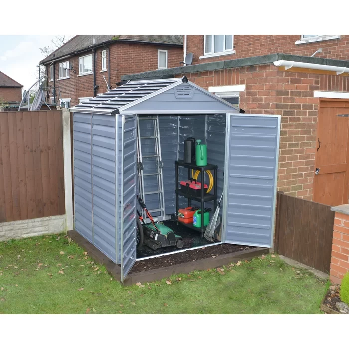 Skylight 6' x 5' Polycarbonate and Aluminum Traditional Storage Shed