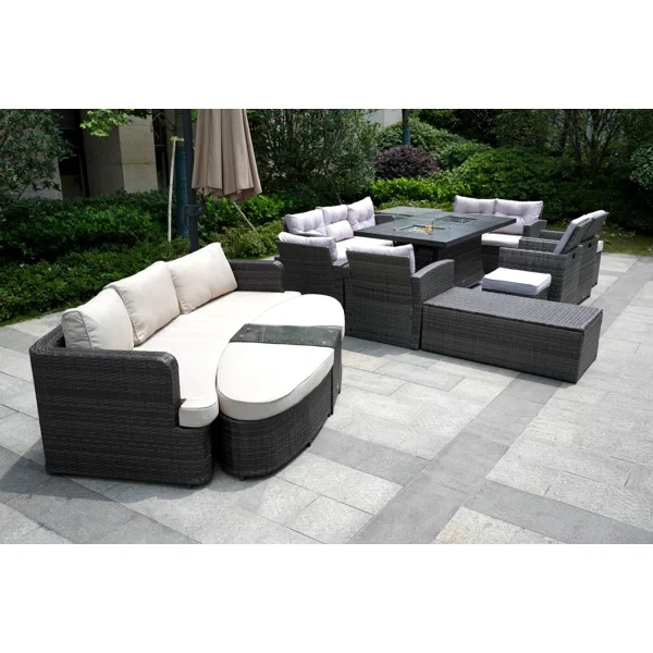 Aliaksey 16 - Person Outdoor Seating Group with Cushions