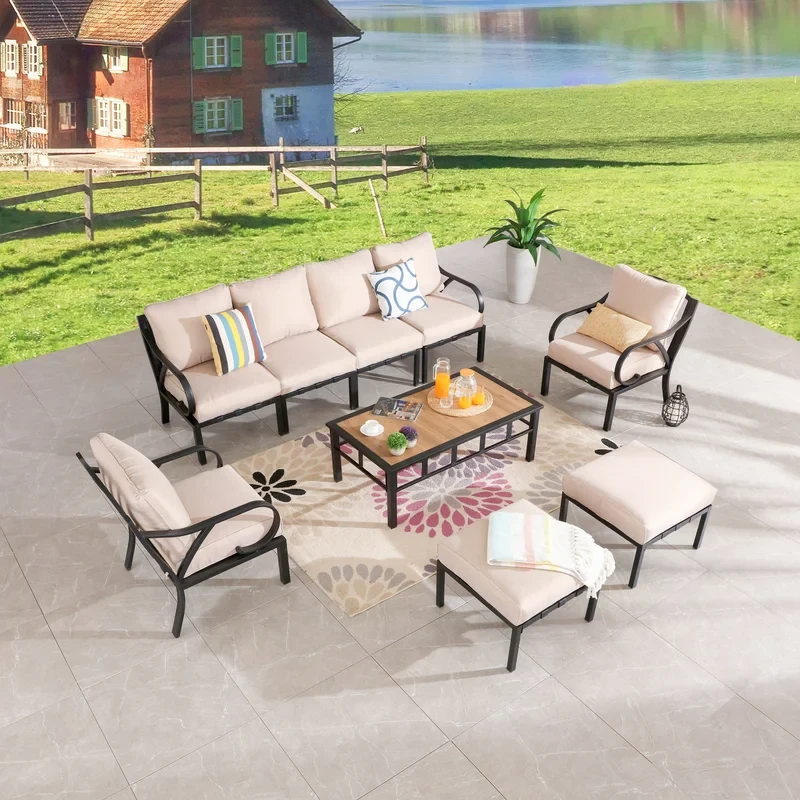 Torpoint 6 - Person Outdoor Seating Group with Cushions