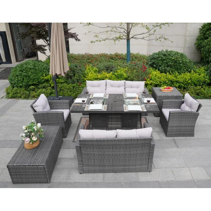 Aliaksey 6 - Person Outdoor Seating Group with Cushions