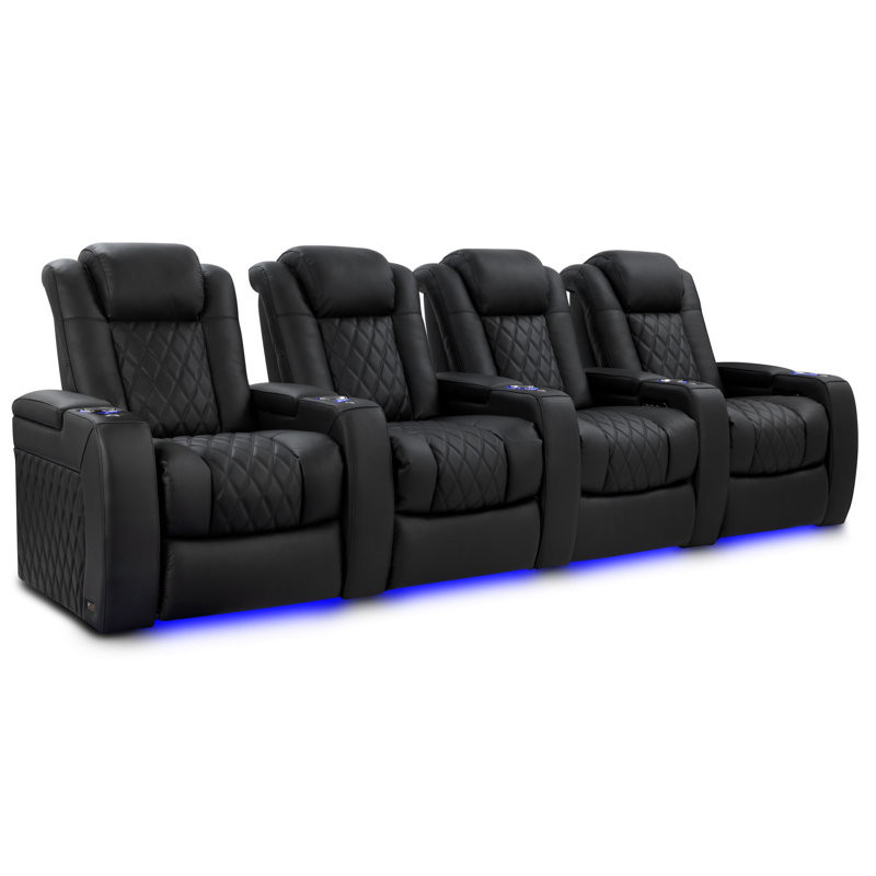 Leather Home Theater Seating with Cup Holder
