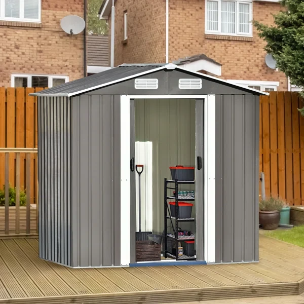 6 ft. W x 4 ft. D Metal Storage Shed