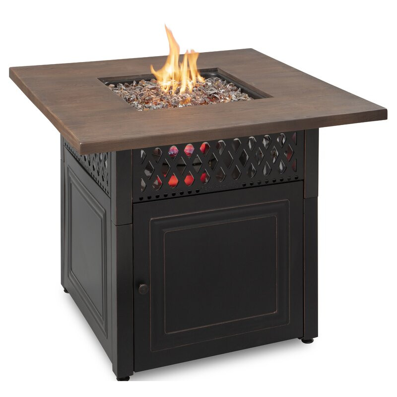 DualHeat by Endless Summer, The Donovan, 38" Square LP Gas Outdoor Fire Pit/Patio Heater