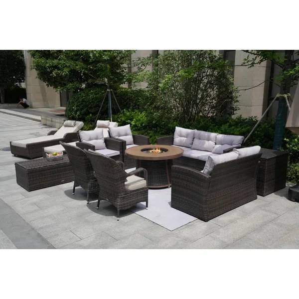 Areefa 11 - Person Outdoor Seating Group with Cushions