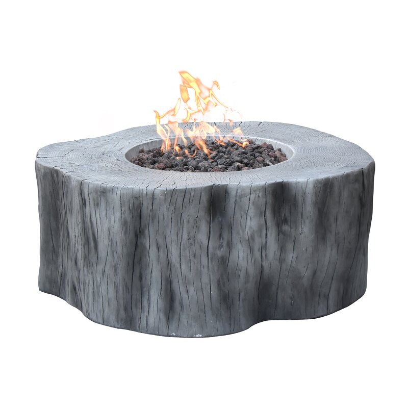 Manchester 42"Stump Outdoor Concrete Fire Pit Table - by Elementi