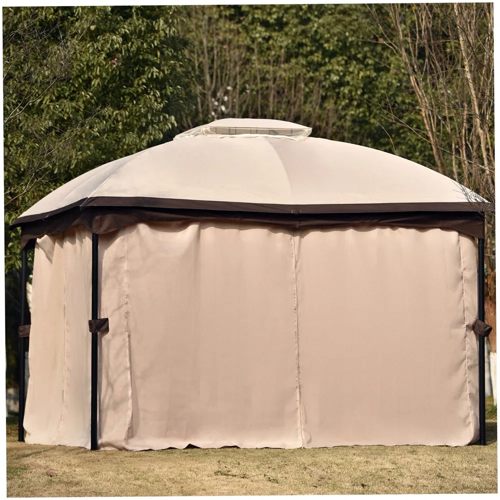 12 Ft. W X 10 Ft. D Steel Patio Gazebo