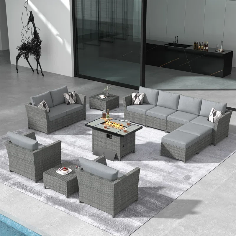 Koyno 10 - Person Outdoor Seating Group with Cushions