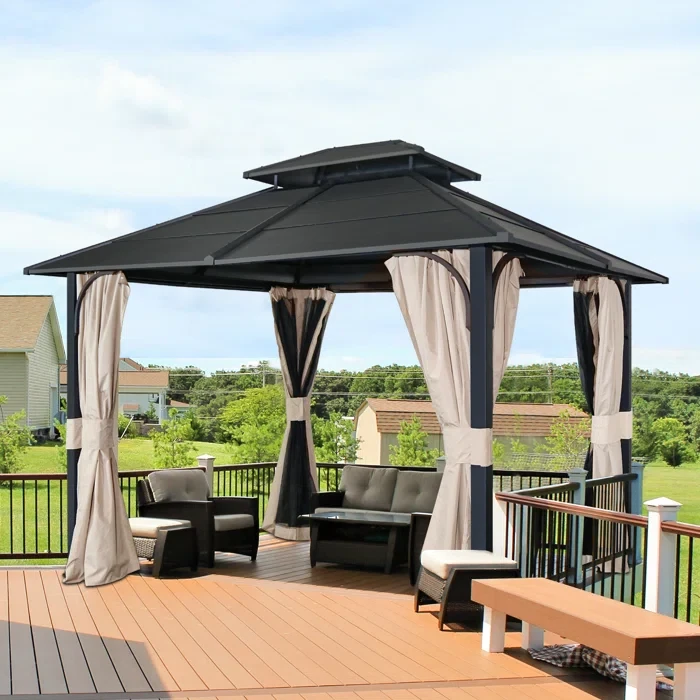 12 Ft. W x 10 Ft. D Metal Gazebo