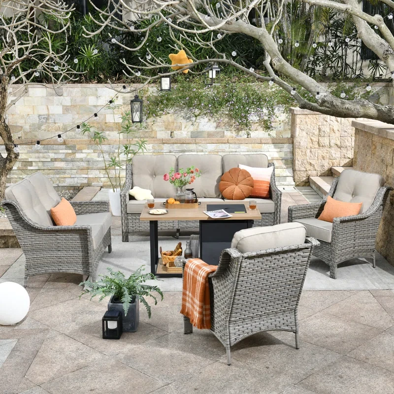 Kremmling 7 - Person Outdoor Seating Group with Cushions