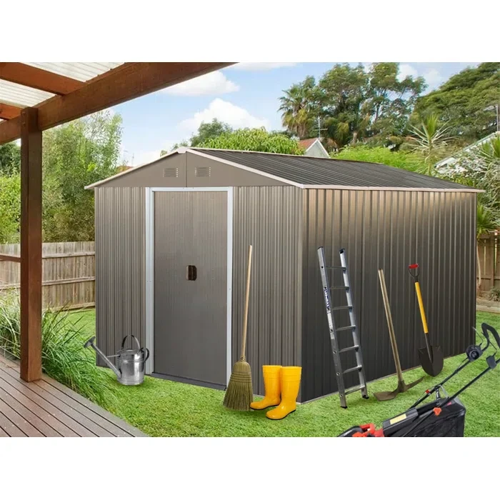 8 ft. W x 10 ft. D Metal Storage Shed