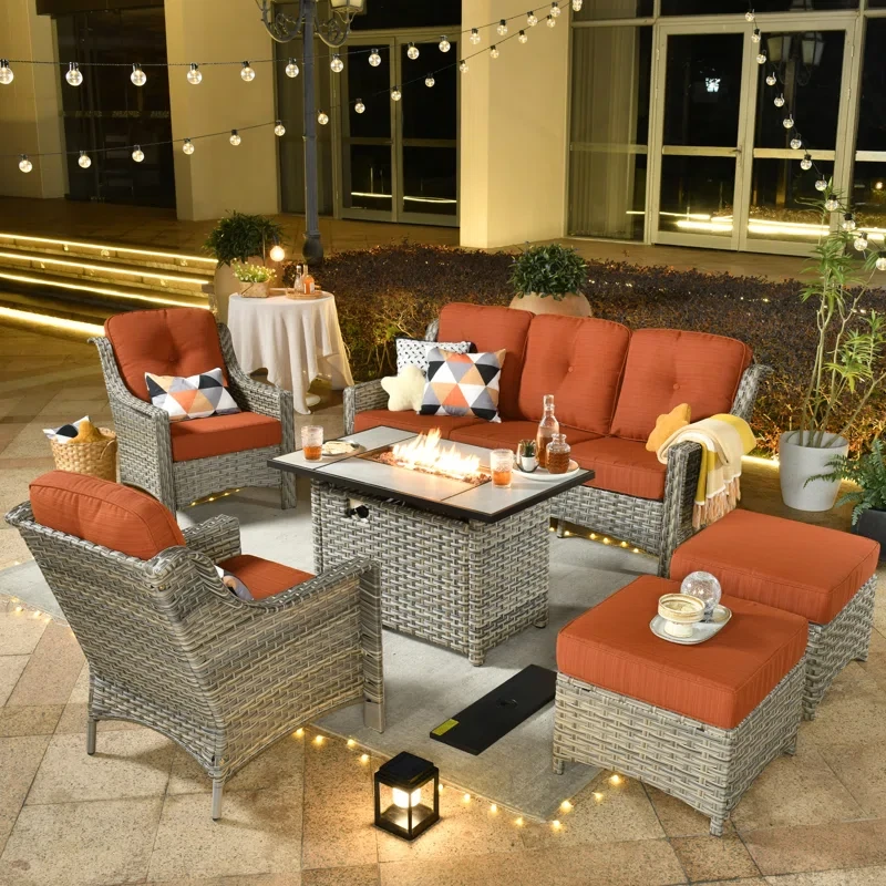 Kluge 7 - Person Outdoor Seating Group with Cushions