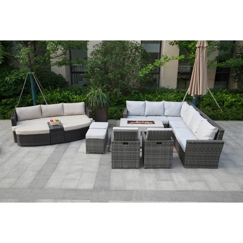 Artherine 15 - Person Outdoor Seating Group with Cushions