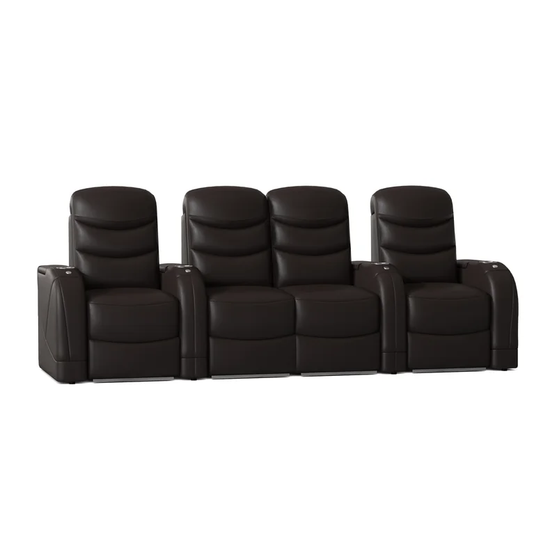 Stealth HR Series Upholstered Power Reclining Home Theater Seating with Cup Holder