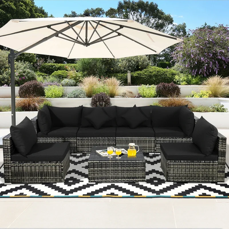 Feliz 6 - Person Outdoor Seating Group with Cushions