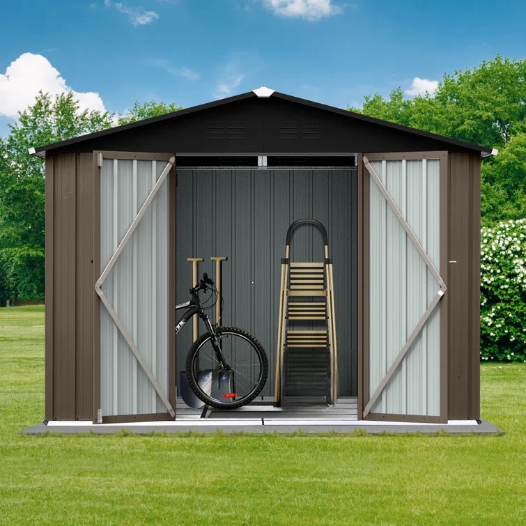 8 ft. W x 6 ft. D Metal Storage Shed