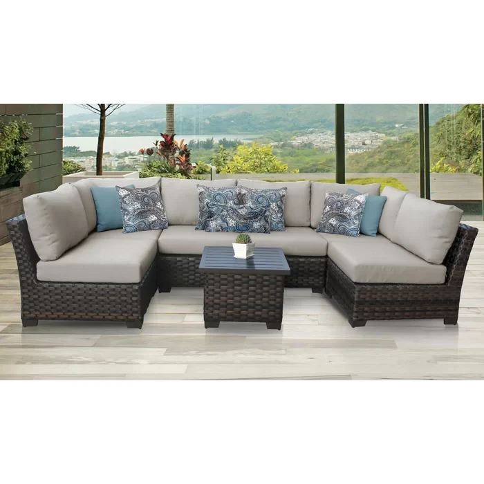 Aelwen 4 - Person Outdoor Seating Group with Cushions