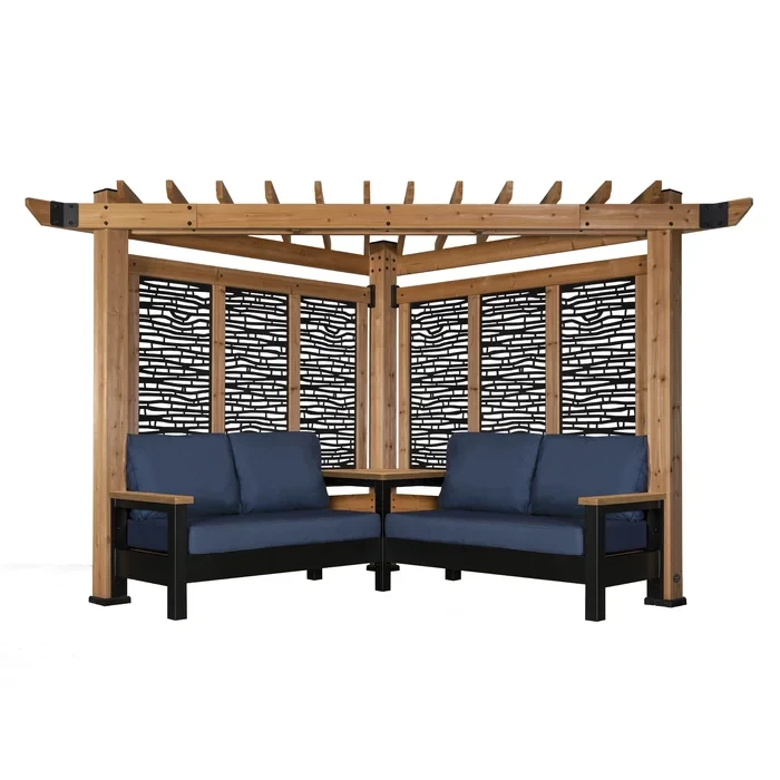 Tuscany 13 Ft. W x 9.5 Ft. D Solid Wood Pergola