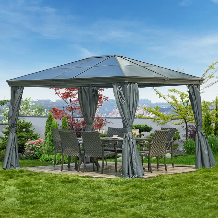 Eloanna 12 Ft. W x 10 Ft. D Aluminum Patio Gazebo