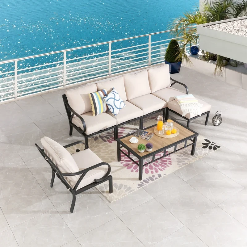 Torpoint 5 - Person Outdoor Seating Group with Cushions