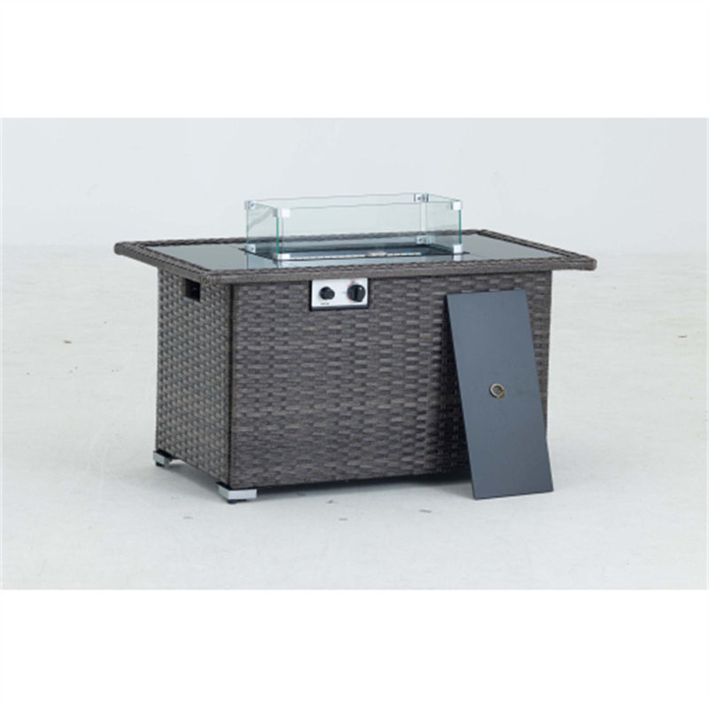 Daeqwon Gas Propane Fire Pit Table Rectangle 50,000 BTU