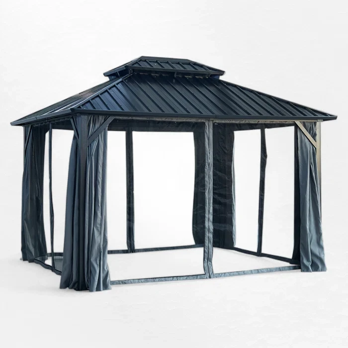 11.9 (ft) x 11.9 (ft) Aluminum Patio Gazebo