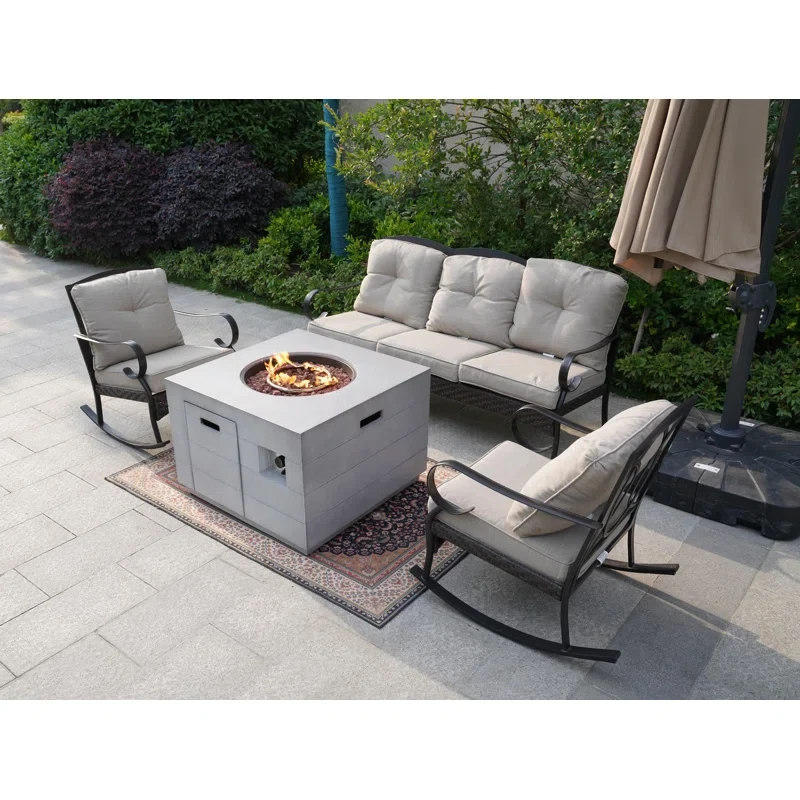 Amairany 5 - Person Outdoor Seating Group with Cushions