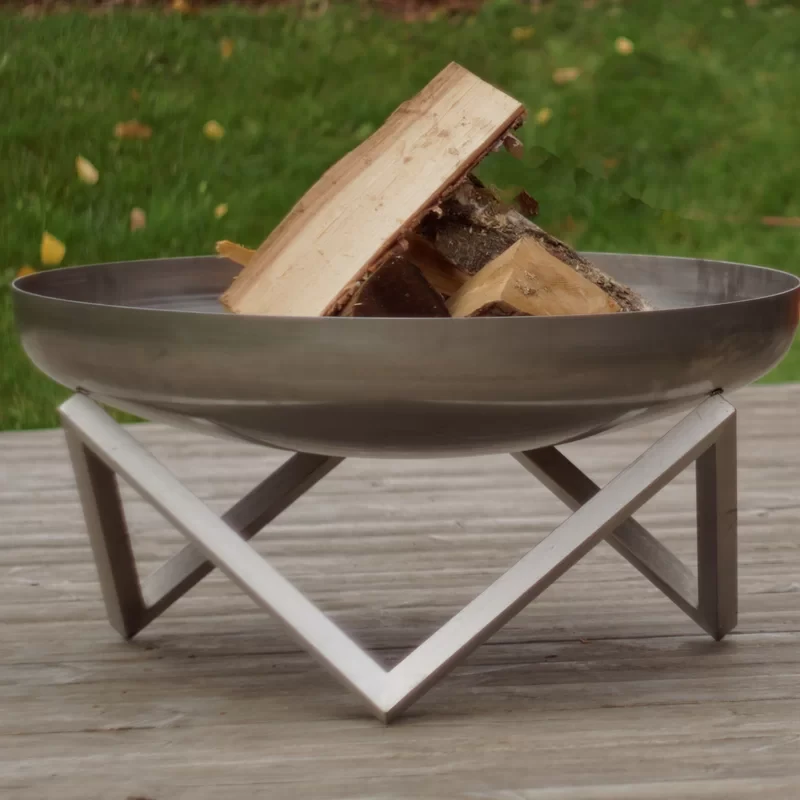 Faisal Stainless Steel Wood Burning Fire Pit