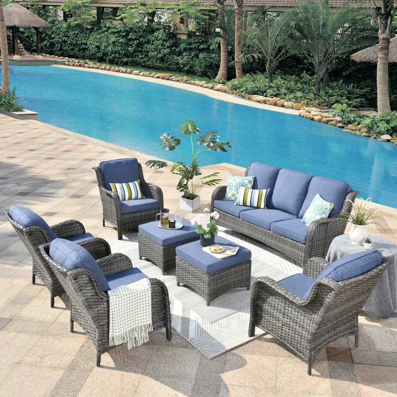 Aaradhya 7 - Person Outdoor Seating Group with Cushions