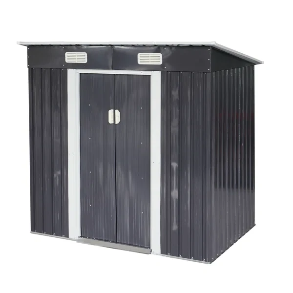 6 ft. W x 4 ft. Galvanized Steel Storage Shed