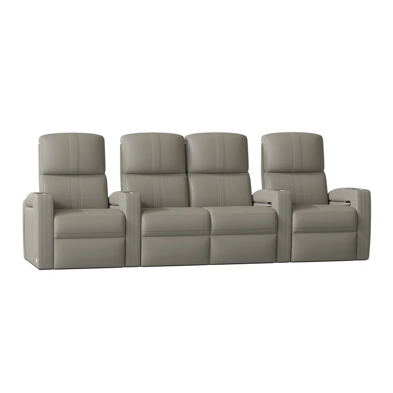 Flash HR Series Upholstered Power Reclining Home Theater Seating with Cup Holder