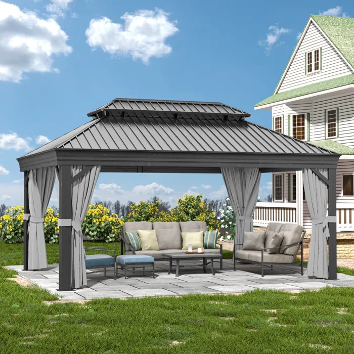 16 Ft. W X 12 Ft. D Aluminum Patio Gazebo