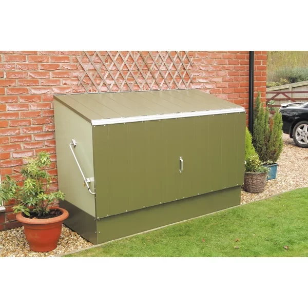 6.4 ft. W x 3 ft. D Metal Horizontal Bike Shed