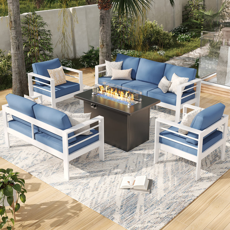 7 - Person Outdoor Seating Group With Cushions