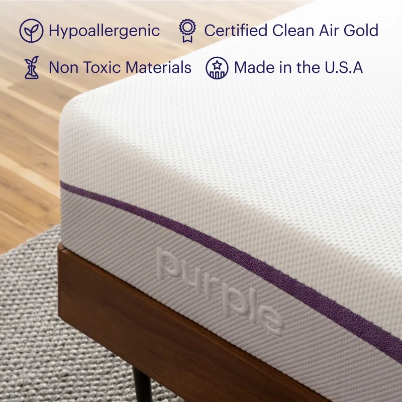 Purple Mattress 9.25'' Medium Gel Memory Foam King Size Mattress