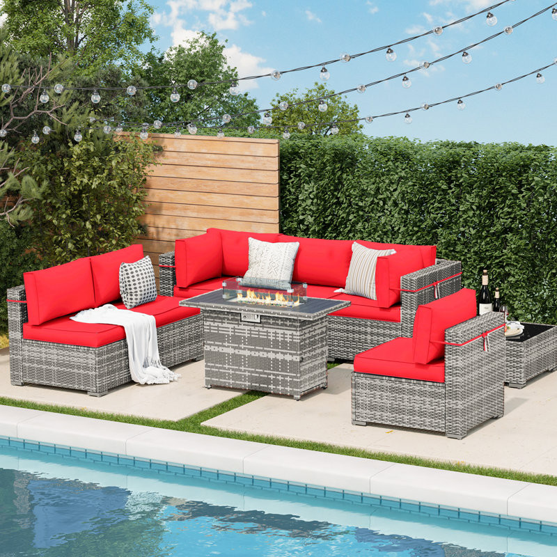 Cawanna 6 - Person Outdoor Seating Group with Cushions