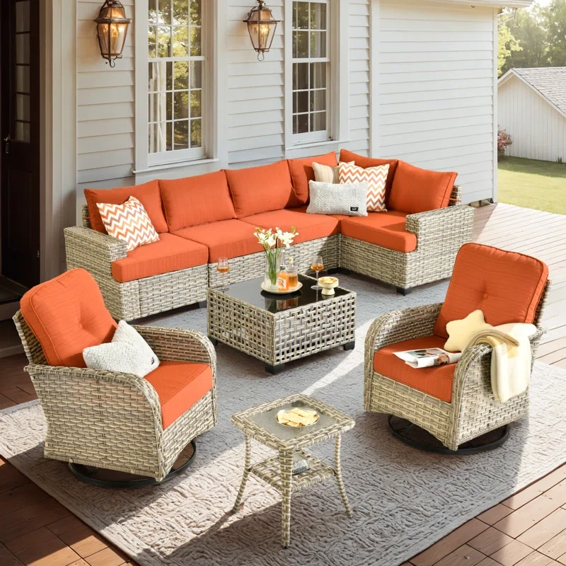 7 - Person Outdoor Seating Group With Cushions