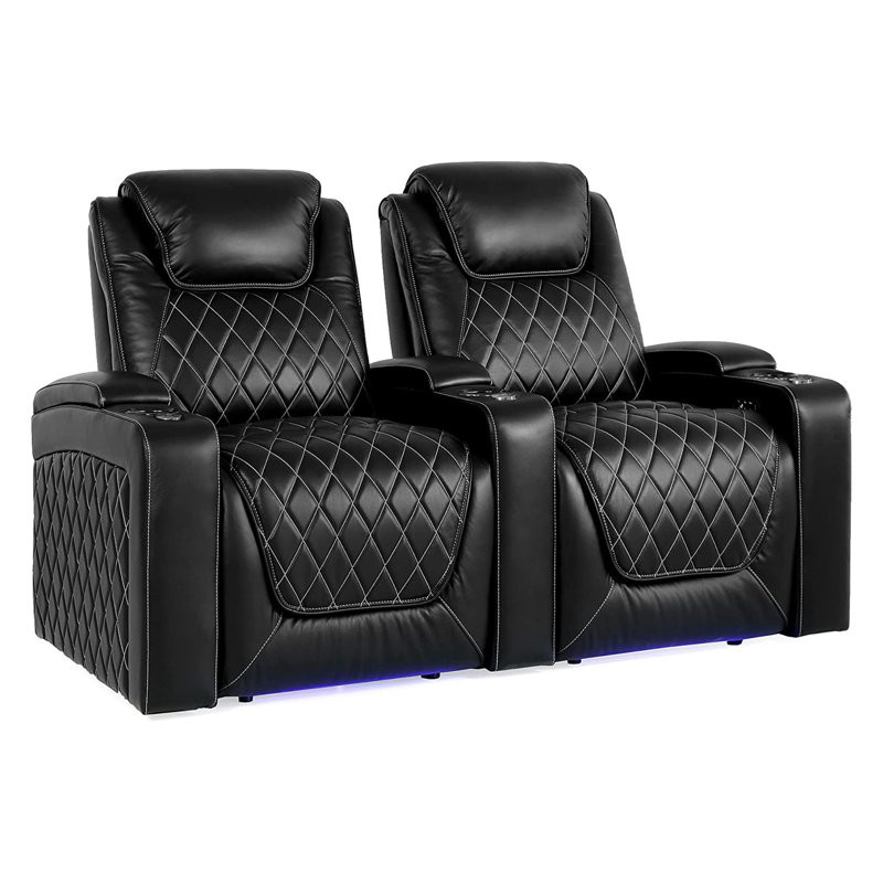 Leather Home Theater Seating with Cup Holder
