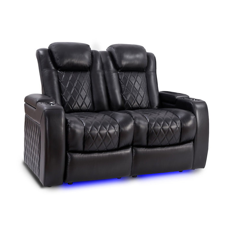 Leather Home Theater Seating with Cup Holder