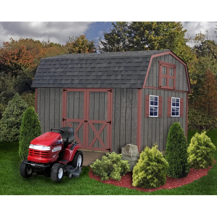 Meadowbrook 10 ft. W x 12 ft. D Solid Wood Storage Shed