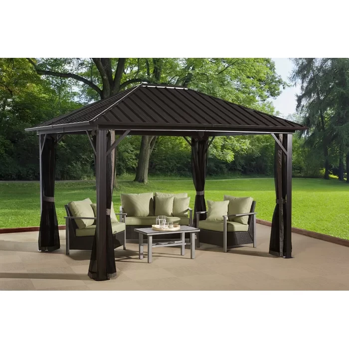 Genova 10 Ft. W x 12 Ft. D Aluminum Patio Gazebo