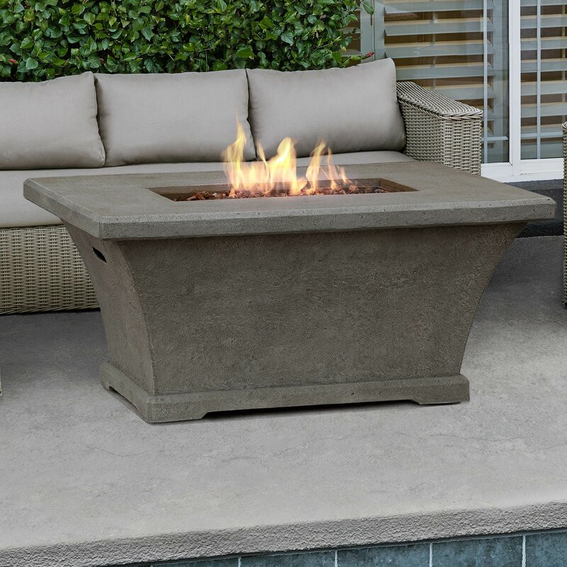 Monaco Concrete Propane Fire Pit Table