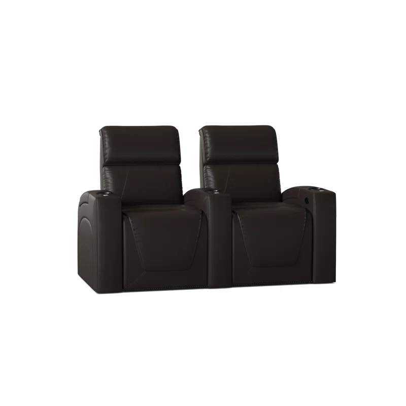 Zone HR Series Upholstered Power Reclining Home Theater Seating with Cup Holder