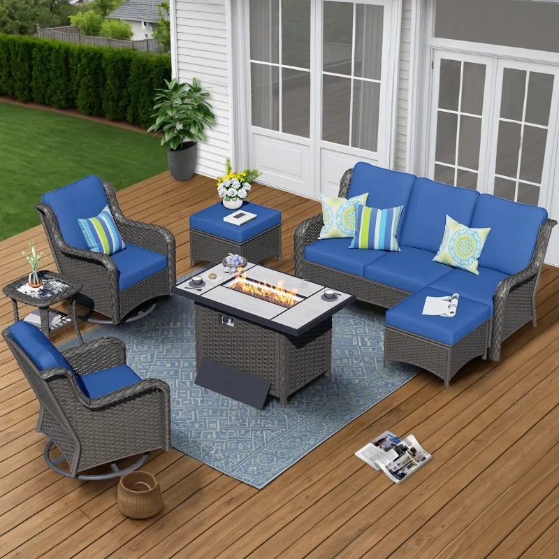 Tommy 5 - Person Outdoor Seating Group with Cushions