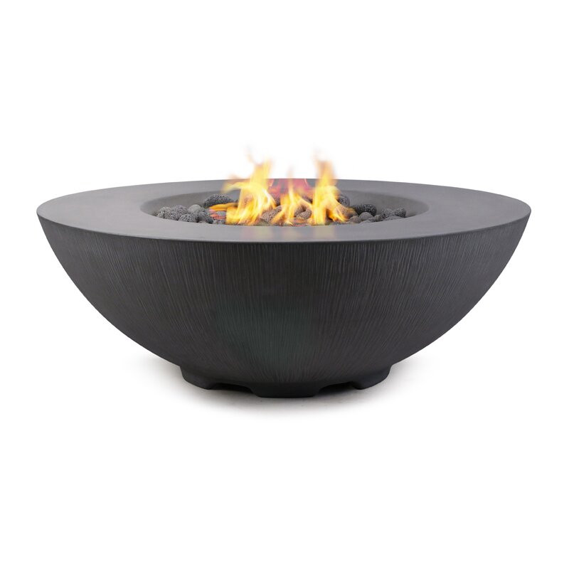 Belgr 14.5" H x 41" W Concrete Propane/Natural Gas Outdoor Fire Pit Table